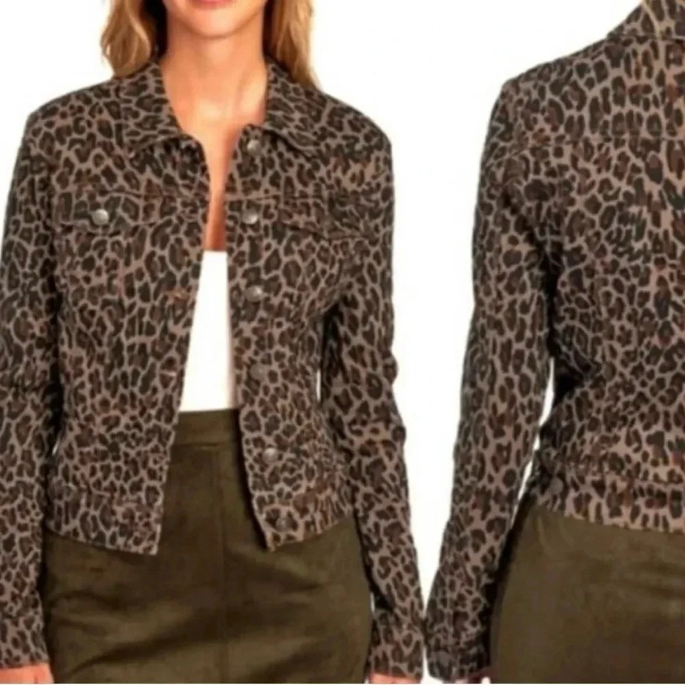 Nine West Sara Animal Print Cheetah Jacket Size S